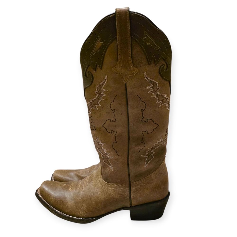 Tanner Mark Brown Leather Western Boots